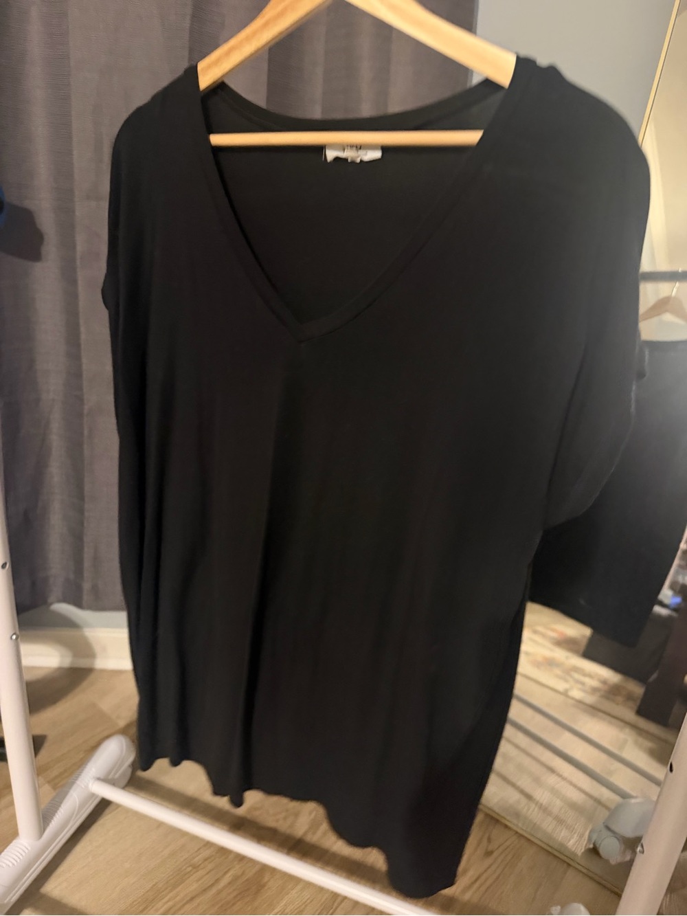 Piko 1988 Black V-Neck Tunic Top